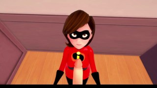 [3D超肉感] 爆乳人妻の尻狂乱後入！超人総动员同人版强制中出 海报