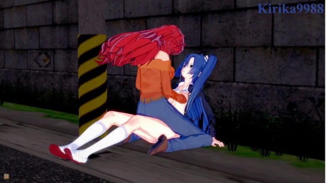 【3D】小美和莉莎在一条废弃的街道上进行激烈的性爱 海报